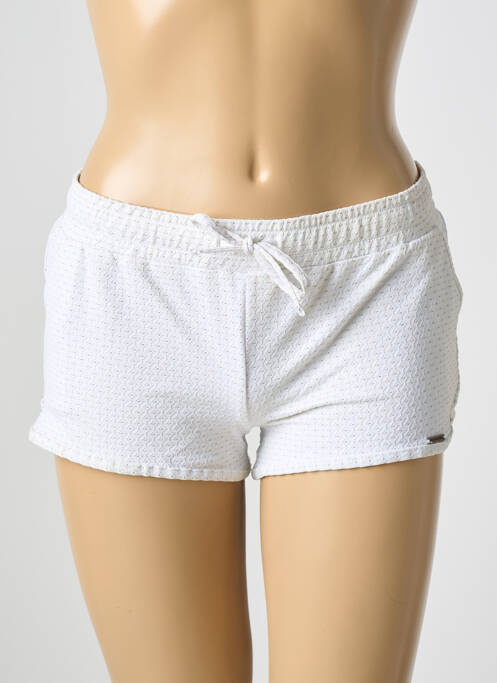 Short taille à pinces blanc GRAIN DE SABLE femme