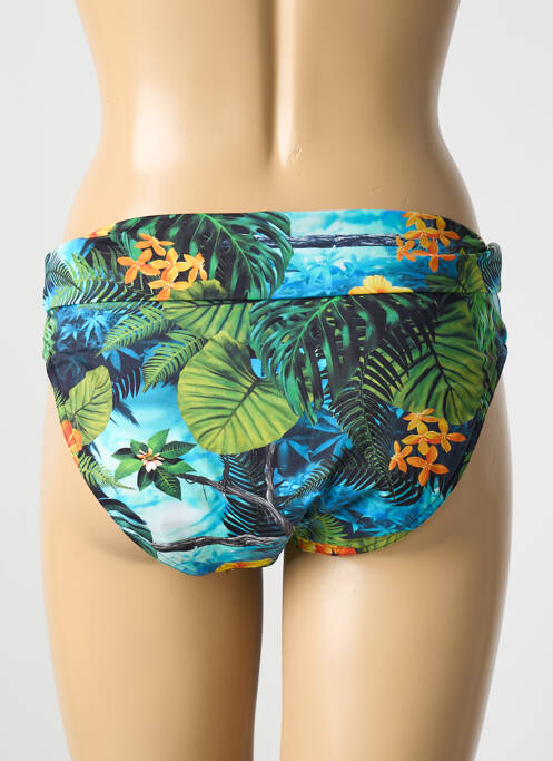 Bas de maillot de bain imprimé fantaisie culotte vert GRAIN DE SABLE femme