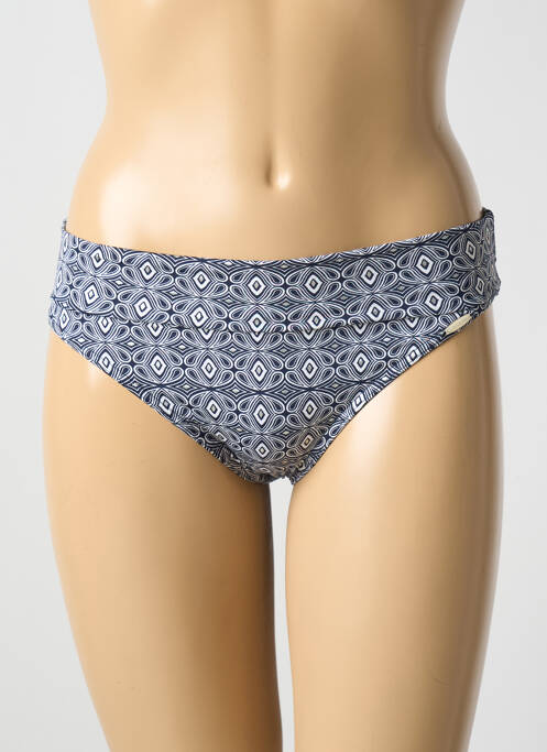 Bas de maillot de bain imprimé fantaisie culotte bleu GRAIN DE SABLE femme