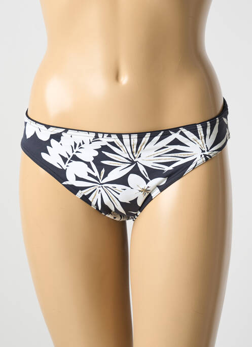 Bas de maillot de bain imprimé fantaisie culotte noir GRAIN DE SABLE femme