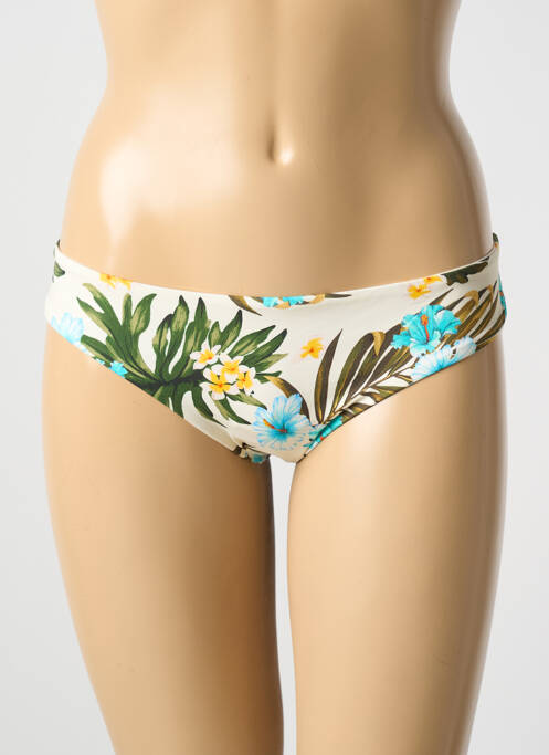 Bas de maillot de bain imprimé fantaisie culotte beige BANANA MOON femme
