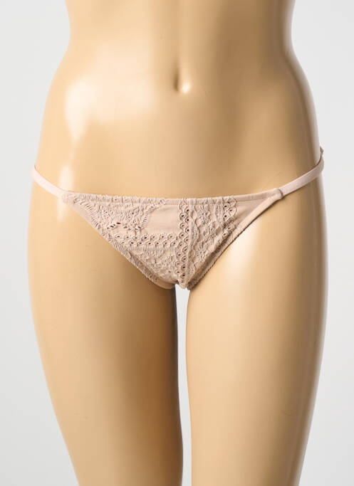 Bas de maillot de bain beige SEAFOLLY pour femme