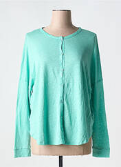 Gilet manches longues bleu MAYJUNE pour femme seconde vue