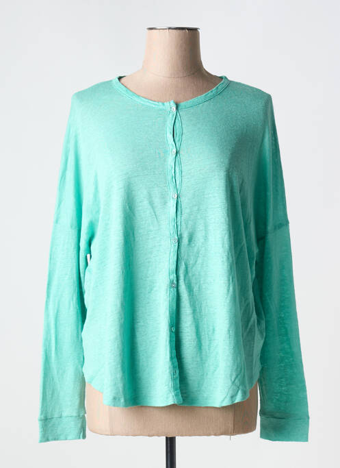 Gilet manches longues bleu MAYJUNE pour femme