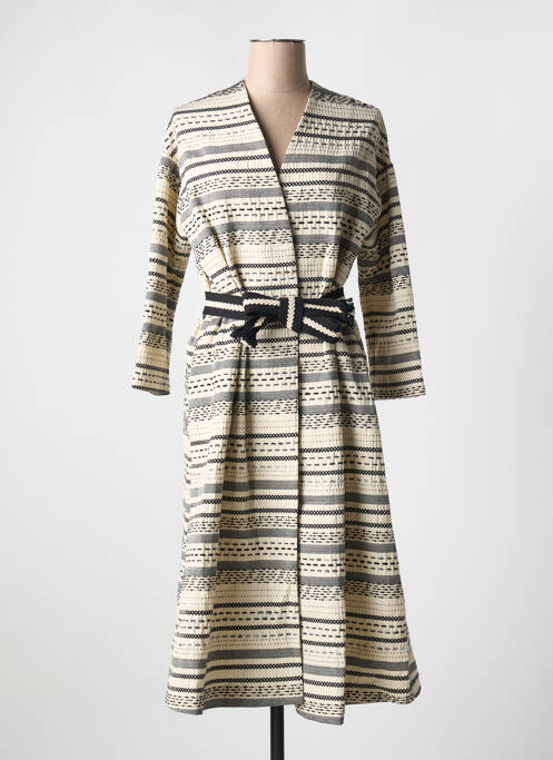 Manteau long beige NIU pour femme