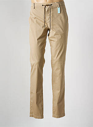 Pantalon chino tissage popeline taille normale marron ALBERTO homme