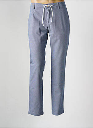 Pantalon chino tissage chiné taille normale bleu ALBERTO homme