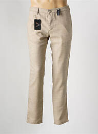 Pantalon chino tissage chiné taille normale beige ALBERTO homme