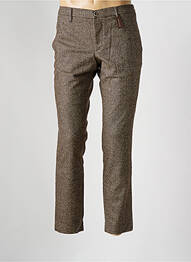 Pantalon chino tissage chiné taille normale marron ALBERTO homme