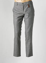 Pantalon chino tissage chiné taille normale gris ALBERTO homme