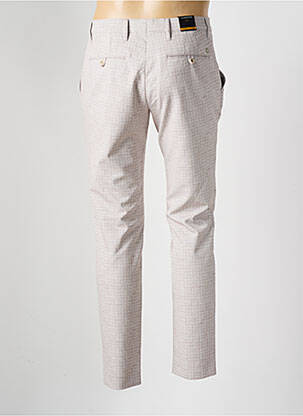 Pantalon chino tissage chiné taille basse beige ALBERTO homme