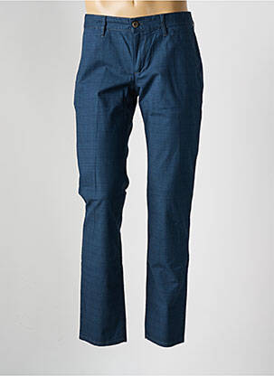 Pantalon chino imprimé imprimé prince de galle taille normale bleu ALBERTO homme