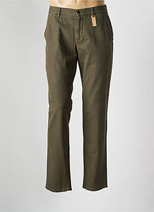 Pantalon slim fermeture zippée sous rabat boutonné taille normale vert ALBERTO homme
