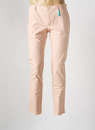 Pantalon chino tissage popeline taille normale rose ALBERTO homme