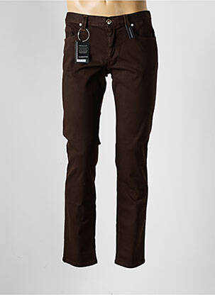 Pantalon slim stretch taille normale marron ALBERTO homme