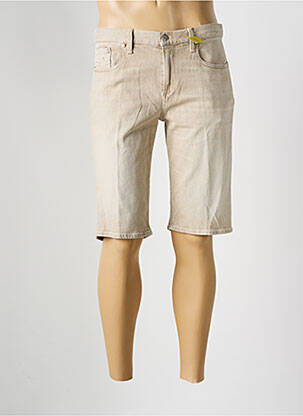 Bermuda tissage denim taille normale marron ALBERTO homme