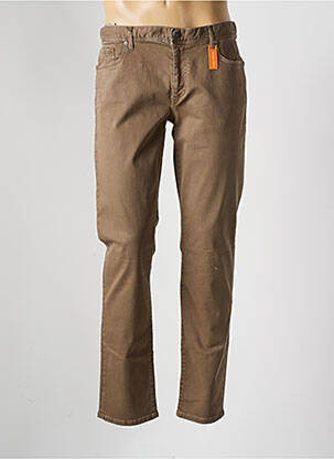 Jeans coupe droite marron ALBERTO pour homme