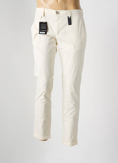 Pantalon slim beige ALBERTO pour homme