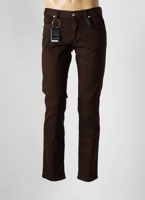 Pantalon slim marron ALBERTO pour homme