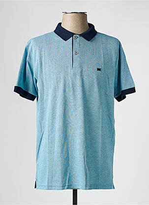 Polo stretch manches courtes bleu BROWN JURY homme