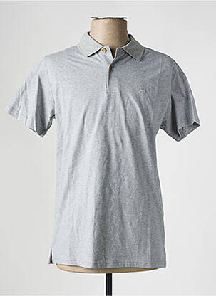 Polo tissage chiné manches courtes gris BROWN JURY homme