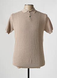 Pull stretch manches courtes marron BROWN JURY homme