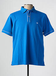 Polo stretch manches courtes bleu BROWN JURY homme