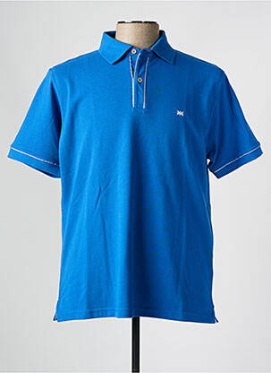 Polo stretch manches courtes bleu BROWN JURY homme