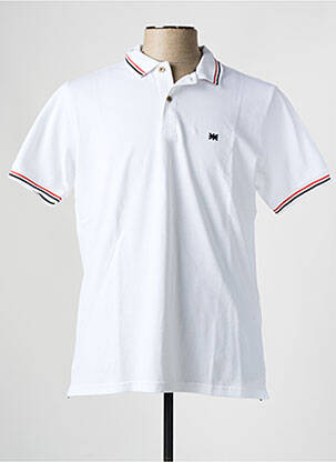 Polo stretch manches courtes blanc BROWN JURY homme