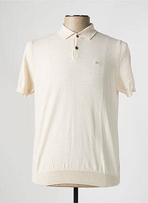 Pull stretch manches courtes beige BROWN JURY homme