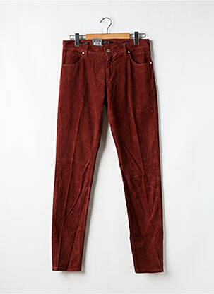 Pantalon slim tissage velours taille normale orange ALBERTO homme