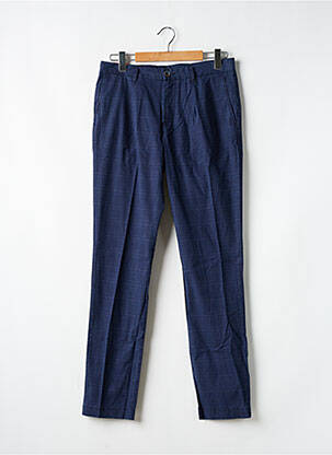 Pantalon chino tissage popeline taille normale bleu ALBERTO homme