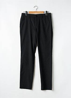 Pantalon chino tissage popeline taille normale noir ALBERTO homme