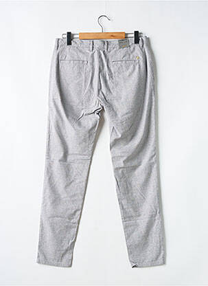 Pantalon chino tissage popeline taille normale gris ALBERTO homme