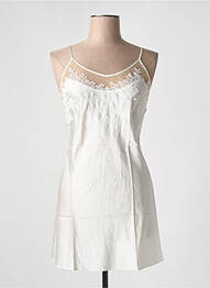 Nuisette/combinette col rond blanc MARJOLAINE femme