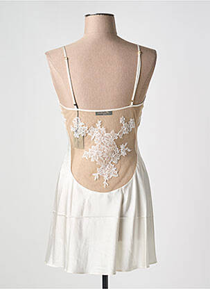 Nuisette/combinette col rond blanc MARJOLAINE femme