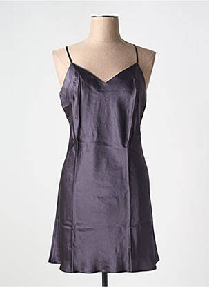 Nuisette/combinette col v gris MARJOLAINE femme