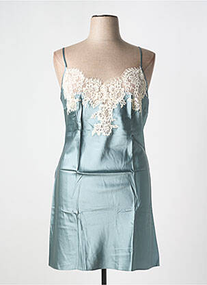 Nuisette/combinette effet matière satinée bleu MARJOLAINE femme