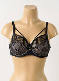 Soutien-gorge broderie haut soutien-gorge emboitant noir CHANTELLE femme