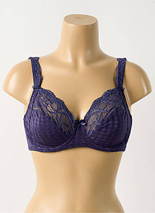Soutien-gorge effet matière satinée haut soutien-gorge emboitant bleu PRIMA DO3 femme