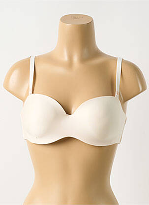 Soutien-gorge effet matière satinée haut soutien-gorge moulé beige CHANTELLE femme