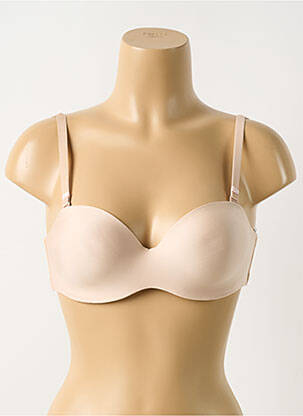 Soutien-gorge effet matière satinée haut soutien-gorge moulé chair CHANTELLE femme