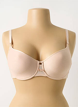 Soutien-gorge effet matière satinée haut soutien-gorge moulé chair CHANTELLE femme