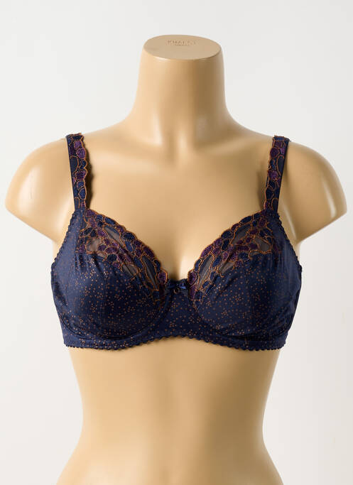 Soutien-gorge effet matière satinée haut soutien-gorge emboitant bleu PRIMA DONNA femme