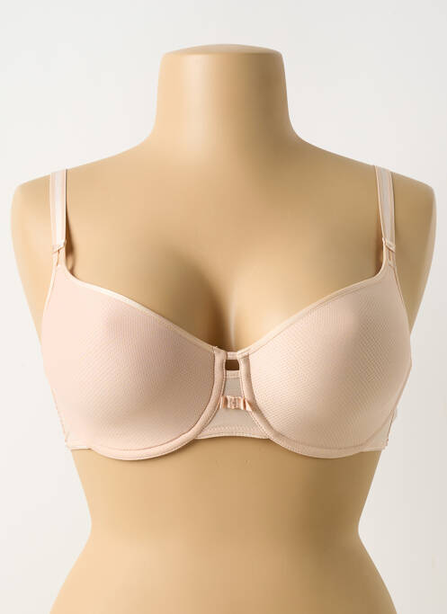 Soutien-gorge effet matière satinée haut soutien-gorge moulé chair CHANTELLE femme