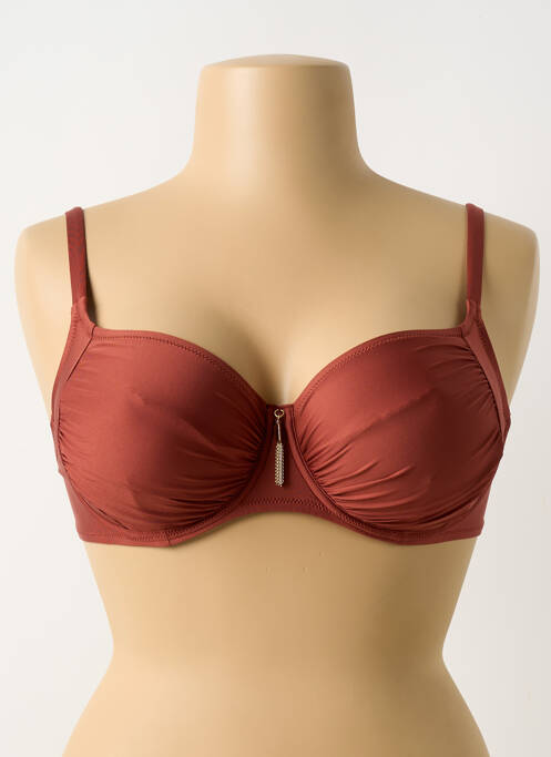 Haut de maillot de bain orange ANTIGEL pour femme