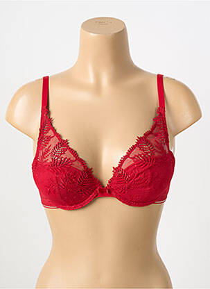 Soutien-gorge légère et transparente haut soutien-gorge avec mousse de rembourrage amovible rouge SIMONE PERELE femme