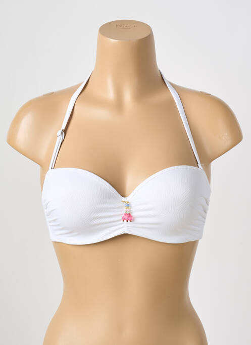 Haut de maillot de bain haut bandeau haut bandeau blanc ANTIGEL femme