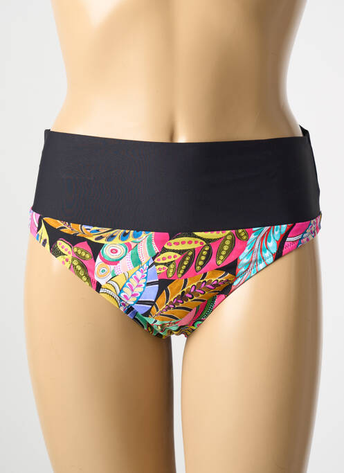 Bas de maillot de bain imprimé fantaisie culotte noir ANTIGEL femme