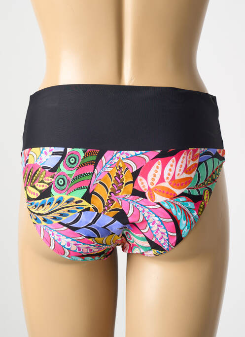 Bas de maillot de bain imprimé fantaisie culotte noir ANTIGEL femme